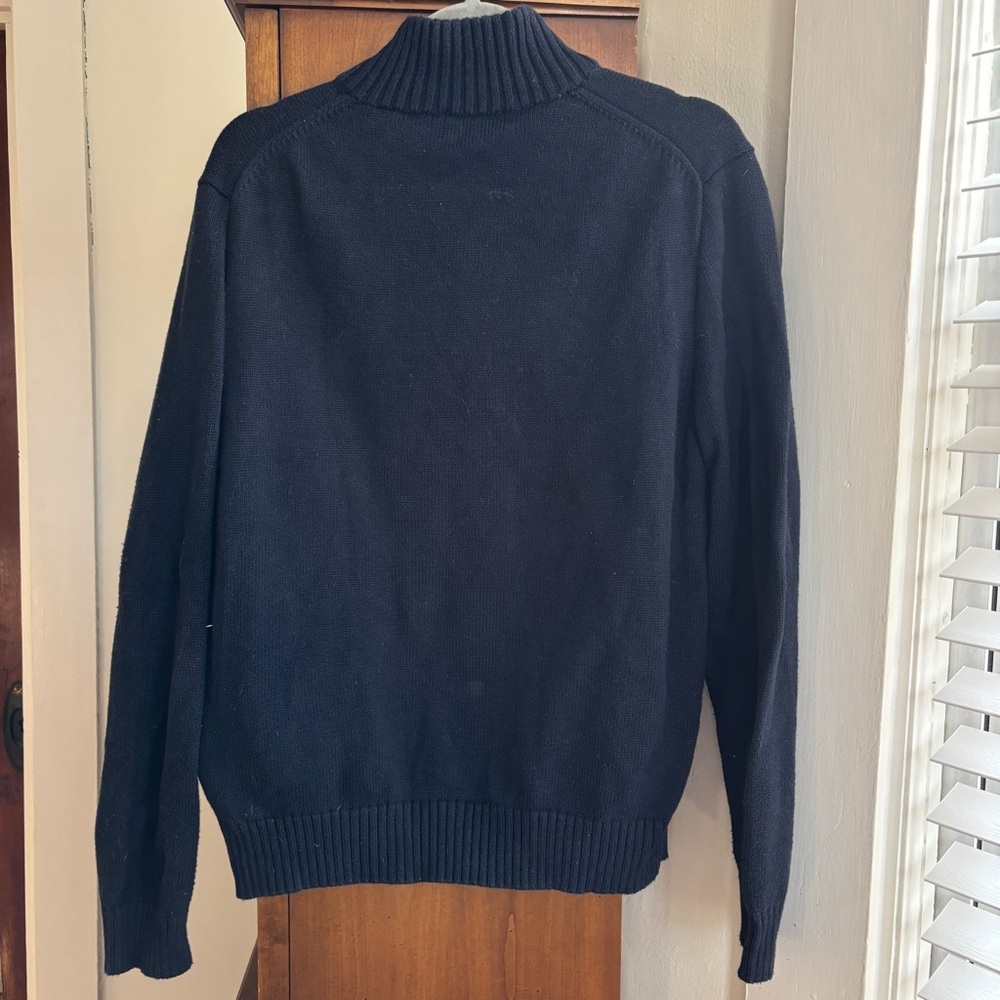Polo Ralph Lauren Men’s Navy Blue Quarter Zip Pullover Sweater Size Large - Picture 5 of 5
